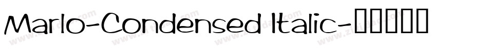 Marlo-Condensed Italic字体转换